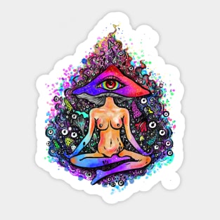 Ajna ( Third Eye Mushroom ) Sticker